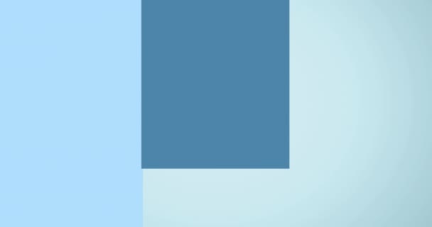 Анимация Синих Прямоугольников Синем Заднем Плане Концепция Цифровой Анимации — стоковое видео