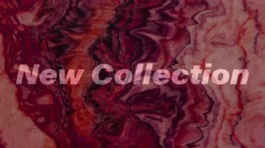 Renkli arkaplanda yeni metin koleksiyonu canlandırması. Perakende ticaret sosyal medya iş mesajlaşması ve küresel iletişim teknolojisi konsepti dijital olarak oluşturulmuş video.