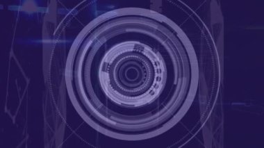 Veri işleme ve taramanın animasyonu. bağlantı, teknoloji ve dijital arayüz kavramı dijital olarak oluşturulmuş video.