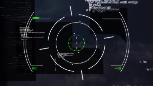 Escopo Digitalização Através Interface Digital Com Processamento Dados Contra Nuvens — Vídeo de Stock