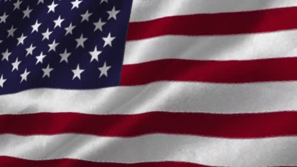 Samenstelling Van Gelukkige Juli Tekst Zwaaiende Amerikaanse Vlag Patriottisme Onafhankelijkheid — Stockvideo