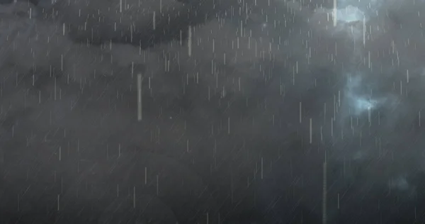 Bild Eines Gewitters Mit Blitz Starkem Regen Und Grauen Wolken — Stockfoto
