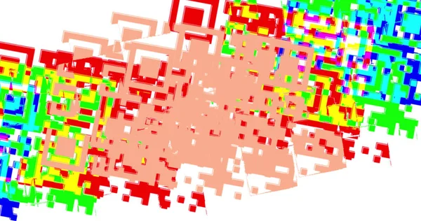 Obrázek Kódu Blikající Skenování Zpracování Dat Digitální Rozhraní Bezešvé Smyčce — Stock fotografie