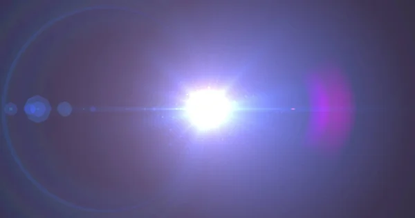 Bild Eines Leuchtenden Violetten Lichtflecks Der Sich Hypnotischer Bewegung Auf — Stockfoto
