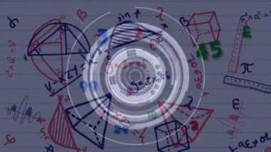 Matematiksel çizimler üzerinde tarama kapsamı animasyonu. 