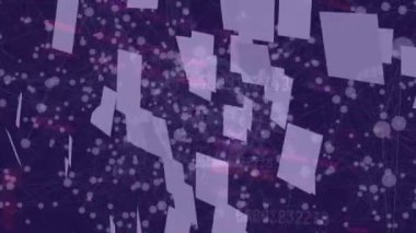 Dijital bulut ve bağlantı ağının animasyonu. bağlantı, teknoloji ve dijital arayüz kavramı dijital olarak oluşturulmuş video.