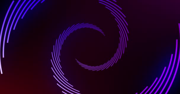 紫色光迹在催眠运动中旋转的动画 运动及光概念数码产生的影像 — 图库视频影像