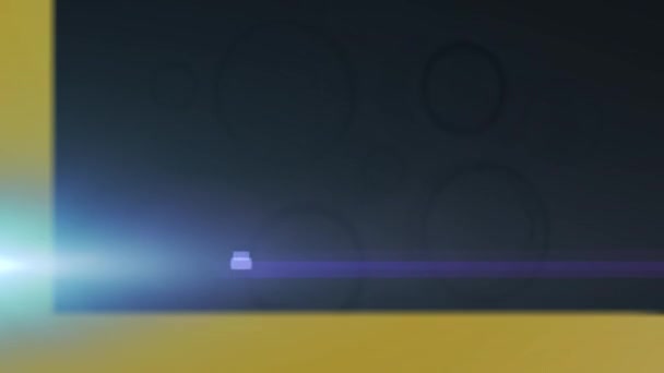 Анимация Текста Продажи Кругов Черном Фоне Глобальный Цифровой Интерфейс Обработка — стоковое видео