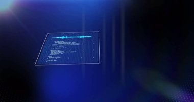 Kapsam taraması, istatistik kaydı ve mavi arkaplandaki ekranlardaki veri işleme resimleri. dijital arayüz, küresel bağlantı ve dijital olarak oluşturulmuş görüntü konsepti.