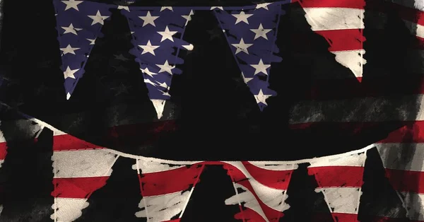 Digitaal Gegenereerde Afbeelding Van Amerikaanse Vlag Ontwerp Gors Vlag Decoraties — Stockfoto