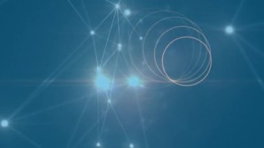 Bağlantı ağı üzerinden tarama alanının animasyonu. küresel bağlantılar, dijital arayüz ve teknoloji konsepti dijital olarak oluşturulmuş video.