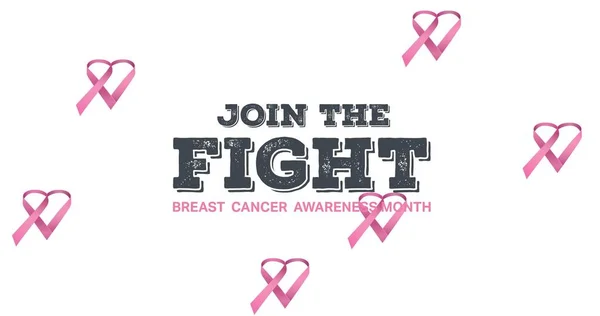 Zusammensetzung Der Rosafarbenen Brustkrebsbänder Auf Weißem Hintergrund Konzept Der Kampagne — Stockfoto