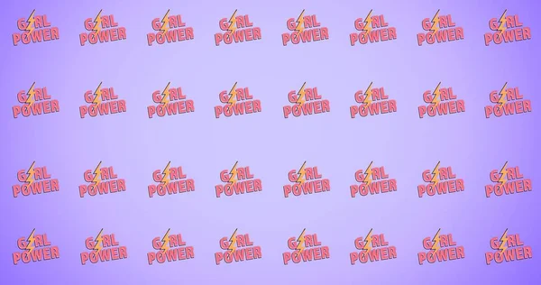 Samenstelling Van Tekst Meisje Macht Blauwe Achtergrond Girl Power Positieve — Stockfoto