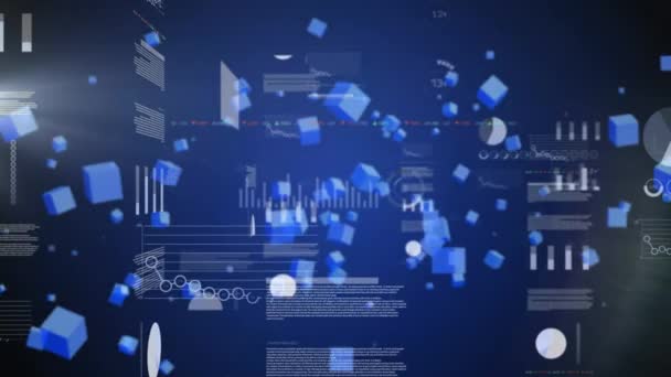 Animación Del Fondo Del Patrón Tecnología Comunicación Interfaz Digital Concepto — Vídeo de stock