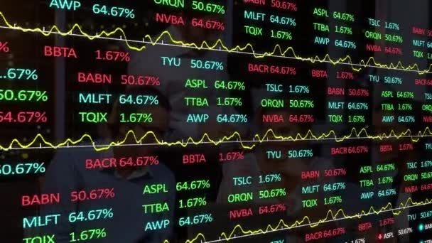 Animación Del Procesamiento Datos Financieros Sobre Personas Negocios Cargo Negocio — Vídeos de Stock