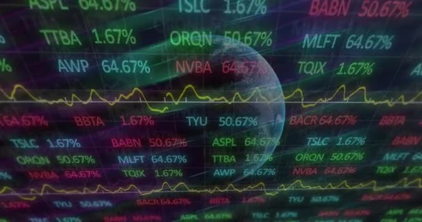 Animación Por Ciento Signo Flecha Venta Procesamiento Datos Financieros Todo — Vídeos de Stock