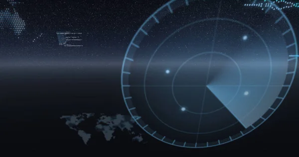 Imagine Prelucrare Datelor Hărți Mondiale Înregistrări Statistice Peste Univers Interfață — Fotografie, imagine de stoc