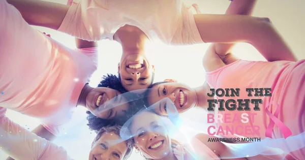 Σύνθεση Του Ροζ Κορδέλα Για Τον Καρκίνο Του Μαστού Πάνω — Φωτογραφία Αρχείου