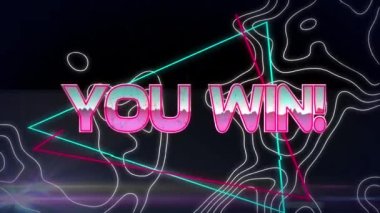 Senin animasyonun beyaz çizgiler üzerinden metalik pembe harflerle yazılmış metni kazanıyor. Video oyunu, iletişim ve eğlence konsepti dijital olarak oluşturuldu.