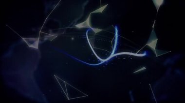 Bağlantılar ağıyla birlikte dünyanın animasyonu. küresel bağlantılar, dijital arayüz ve teknoloji konsepti dijital olarak oluşturulmuş video.