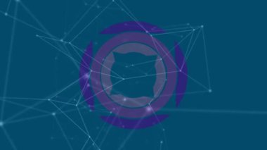 Dürbün taraması ve bağlantı ağının animasyonu. küresel iş, bağlantılar ve veri işleme kavramı dijital olarak oluşturulmuş video.