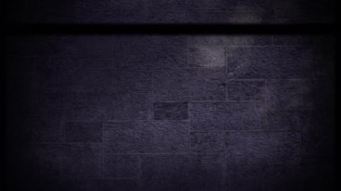 Beyaz halkanın animasyonu ve siyah çerçevenin kayması koyu gri taş duvar arka planında. küresel iletişim ve dijital arayüz kavramı, dijital olarak oluşturulmuş video.