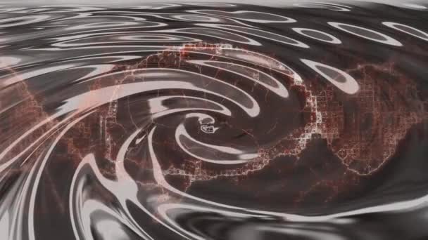Animacja Ludzkiego Mózgu Nici Dna Wirującej Płynnym Tle Koncepcja Nauki — Wideo stockowe