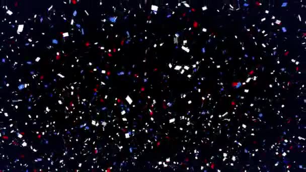 การเคล อนไหวของส าและส แดง Confetti บนพ นหล แนวค ดการร กชาต — วีดีโอสต็อก