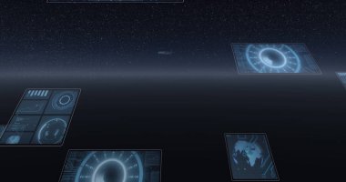 Kapsam taraması, istatistik kaydı, küresel dönüşler ve ekranlardaki veri işleme görüntüleri. dijital arayüz, küresel bağlantı ve dijital olarak oluşturulmuş görüntü konsepti.