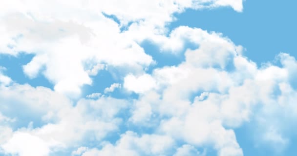 Анимация Числа Растущего Над Облаками Небом Глобальные Социальные Медиа Связи — стоковое видео