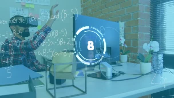 Animation Compte Rebours Des Équations Mathématiques Sur Homme Affaires Portant — Video