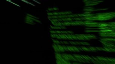 Siyah arkaplana karşı veri işleme ile birden fazla ekranın dijital animasyonu. bilgisayar arayüzü ve teknoloji kavramı