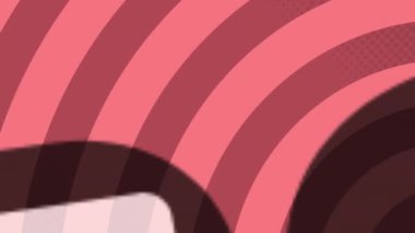 Turuncu metin animasyonu büyük satış, üzerinde konsantre koyu pembe halkalar. perakende ticaret, iletişim ağı ve dijital arayüz konsepti dijital olarak oluşturulmuş video.