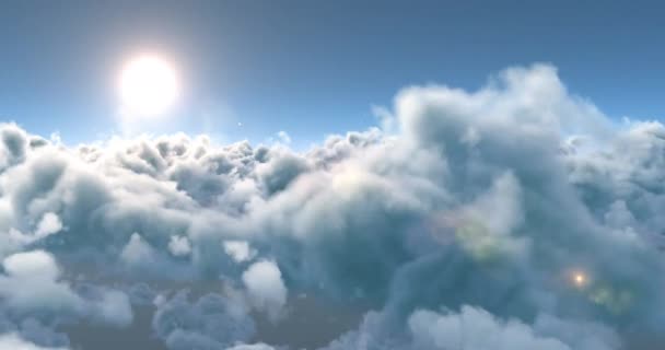 Animation Των Αριθμών Αυξάνεται Πάνω Από Σύννεφα Και Τον Ουρανό — Αρχείο Βίντεο