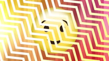 Renkli arkaplanda göz kırpan yüz emojisi üzerindeki sembolün dijital animasyonu. ifade ve iletişim kavramı