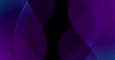 Animation of purple waving layers with copy space on black background. pattern, colour and movement concept digitally generated video.