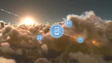 Neon çizgileri üzerinde pembe metalik harflerle başlayan metnin animasyonu. Video oyunu, eğlence ve dijital arayüz kavramı dijital olarak oluşturuldu.