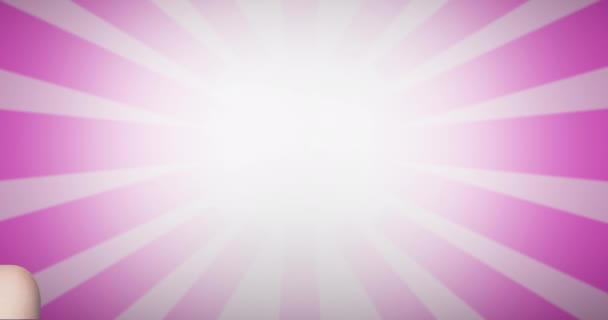 Animaatio Vaaleanpunainen Nauha Logo Rintasyöpä Tekstiä Yli Nuori Nainen Rintasyöpä — kuvapankkivideo