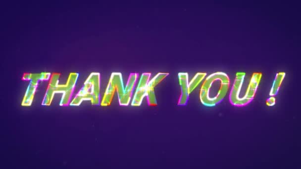 Animacja Tekstu Podziękowania Przez Sieć Połączeń Niebieskim Tle — Wideo stockowe