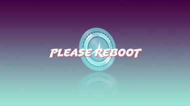 Lütfen metni mor ve mavi arkaplan üzerinden yeniden başlat. Video oyunu, eğlence ve dijital arayüz kavramı dijital olarak oluşturuldu.