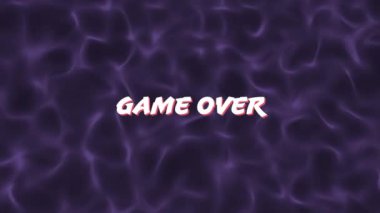 Renkli sıvı arkaplan üzerinden oyunun canlandırması. Video oyunu, dijital arayüz, iletişim ve eğlence konsepti dijital olarak oluşturuldu.