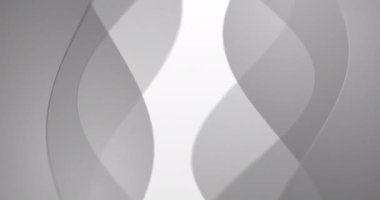 Animation of grey waving layers with copy space on white background. pattern, colour and movement concept digitally generated video.