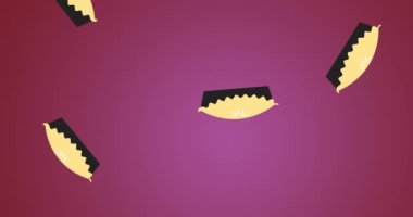 Pembe arka planda turta simgelerinin kompozisyonu. Mutlu aile, sevgi ve destek konsepti dijital olarak oluşturulmuş imaj.