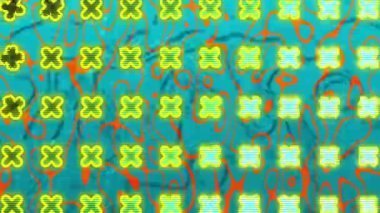 Renkli sıvı arkaplanda hareket eden desen animasyonu. Video oyunu, dijital arayüz, iletişim ve eğlence konsepti dijital olarak oluşturuldu.