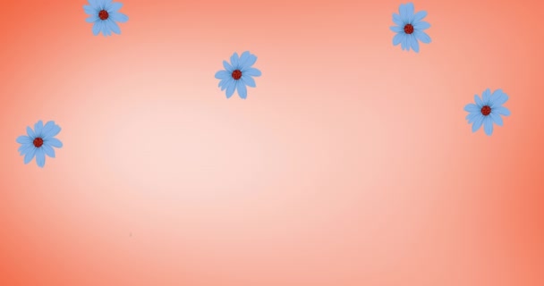 Animation Flicka Makt Kvinnliga Nävar Text Över Fallande Blommor Flicka — Stockvideo