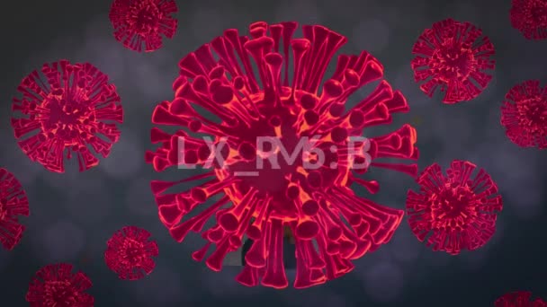 Animation Covid Cells Covid Text Global Covid Pandemic Concept Digitally — Stock Video