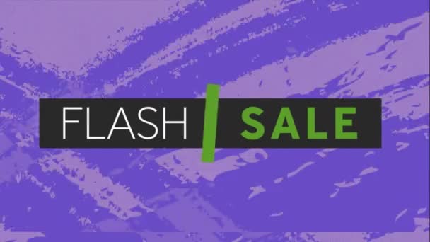 Digitale Animation Des Flash Sale Text Banners Gegen Grunge Effekt — Stockvideo