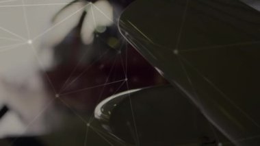 Uçak üzerinden bağlantı ağının animasyonu. küresel seyahat ve bağlantılar konsepti dijital olarak oluşturulmuş video.