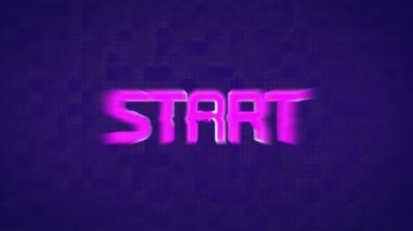 Senin animasyonun mavi arkaplandaki bağlantıların yeniden başlatılması. Video oyunu, eğlence ve dijital arayüz kavramı dijital olarak oluşturuldu.