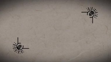 Doğum günü partisinde mutlu aileyi yakan kağıt animasyonu. parti, aile ve kutlama konsepti dijital olarak oluşturulmuş video.